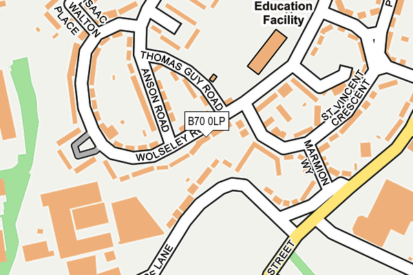 B70 0LP map - OS OpenMap – Local (Ordnance Survey)