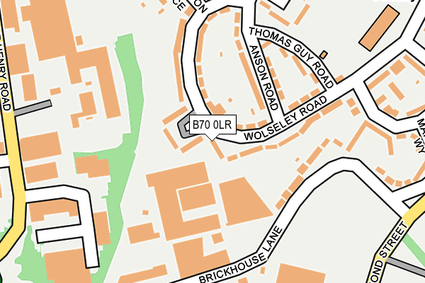 B70 0LR map - OS OpenMap – Local (Ordnance Survey)