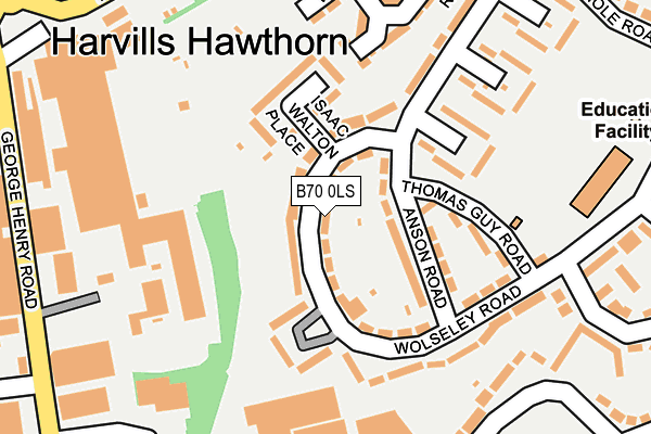 B70 0LS map - OS OpenMap – Local (Ordnance Survey)