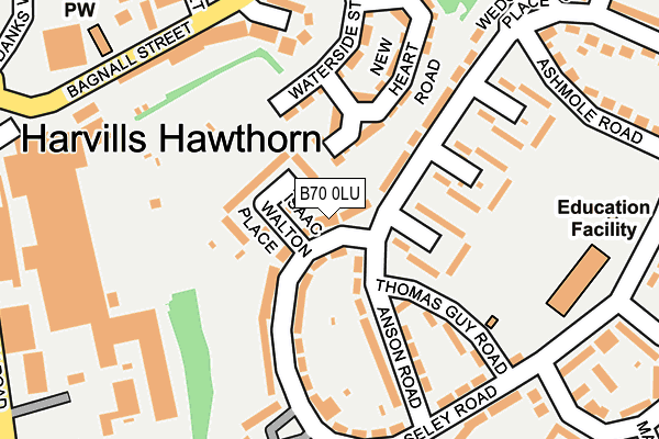 B70 0LU map - OS OpenMap – Local (Ordnance Survey)