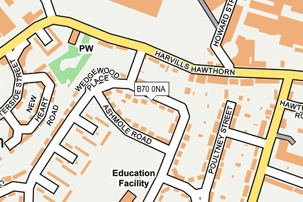 B70 0NA map - OS OpenMap – Local (Ordnance Survey)