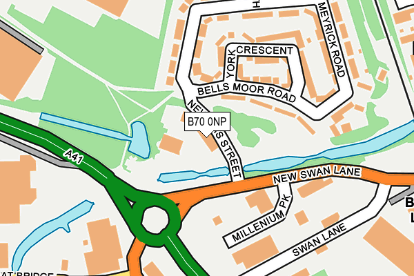 B70 0NP map - OS OpenMap – Local (Ordnance Survey)