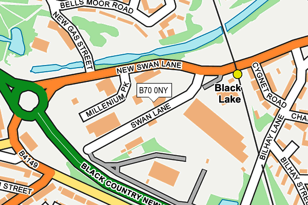 B70 0NY map - OS OpenMap – Local (Ordnance Survey)
