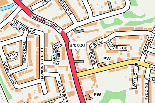 B70 0QQ map - OS OpenMap – Local (Ordnance Survey)