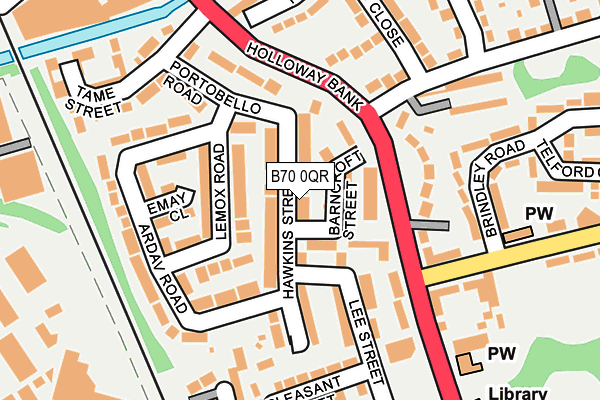 B70 0QR map - OS OpenMap – Local (Ordnance Survey)