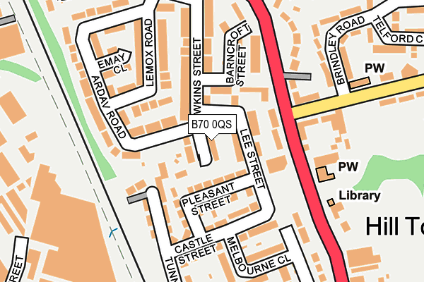 B70 0QS map - OS OpenMap – Local (Ordnance Survey)
