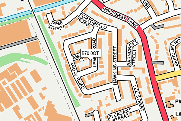 B70 0QT map - OS OpenMap – Local (Ordnance Survey)