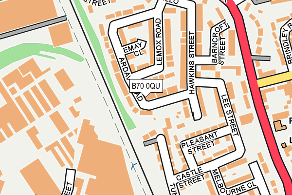 B70 0QU map - OS OpenMap – Local (Ordnance Survey)