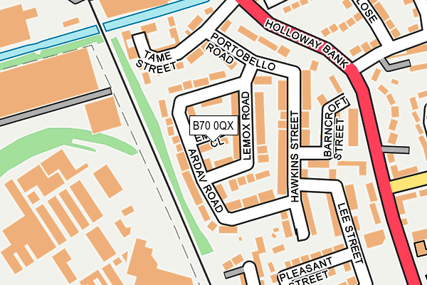B70 0QX map - OS OpenMap – Local (Ordnance Survey)