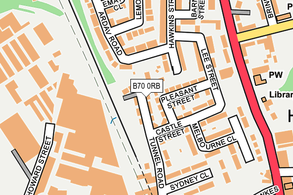 B70 0RB map - OS OpenMap – Local (Ordnance Survey)