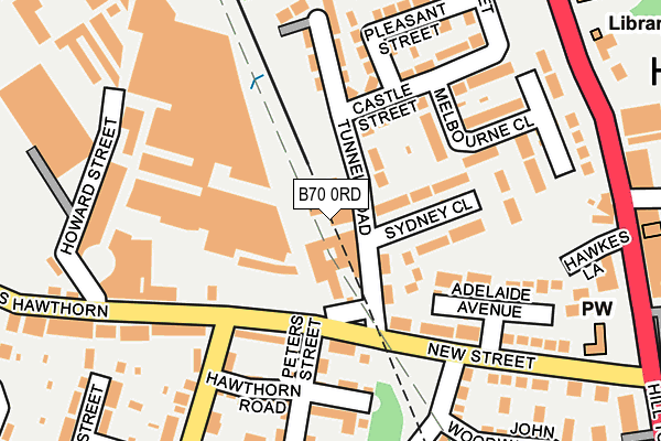 B70 0RD map - OS OpenMap – Local (Ordnance Survey)