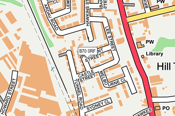 B70 0RF map - OS OpenMap – Local (Ordnance Survey)