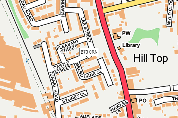 B70 0RN map - OS OpenMap – Local (Ordnance Survey)