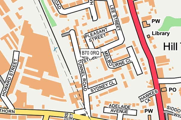 B70 0RQ map - OS OpenMap – Local (Ordnance Survey)