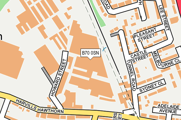 B70 0SN map - OS OpenMap – Local (Ordnance Survey)