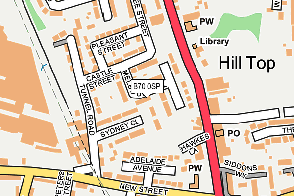 B70 0SP map - OS OpenMap – Local (Ordnance Survey)