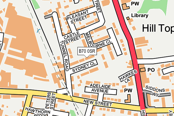 B70 0SR map - OS OpenMap – Local (Ordnance Survey)