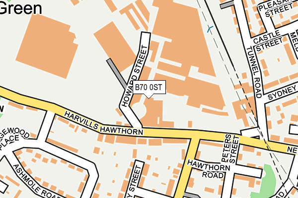 B70 0ST map - OS OpenMap – Local (Ordnance Survey)