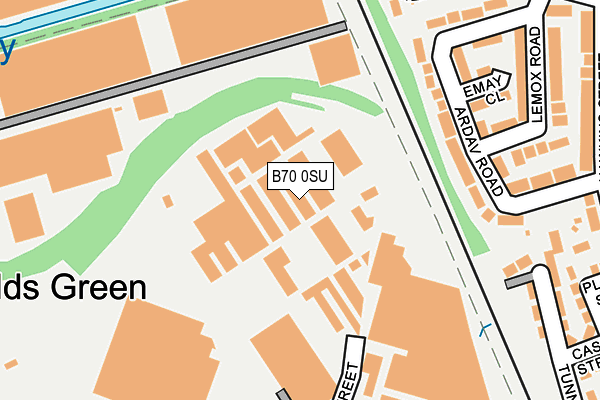 B70 0SU map - OS OpenMap – Local (Ordnance Survey)