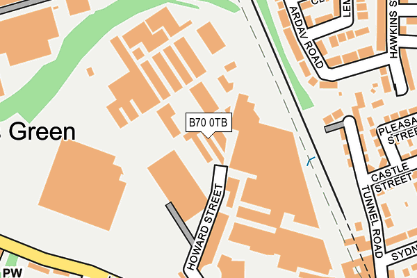 B70 0TB map - OS OpenMap – Local (Ordnance Survey)