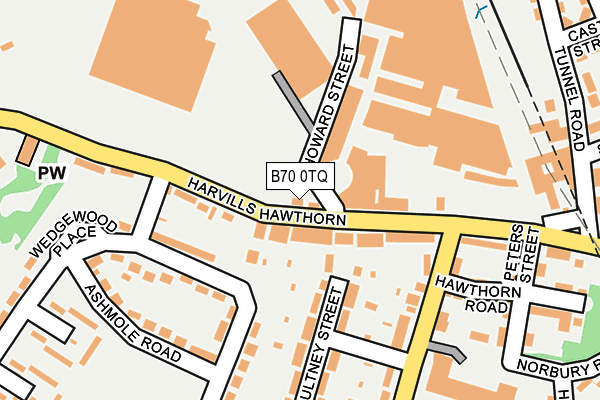 B70 0TQ map - OS OpenMap – Local (Ordnance Survey)