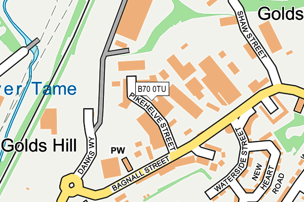 B70 0TU map - OS OpenMap – Local (Ordnance Survey)