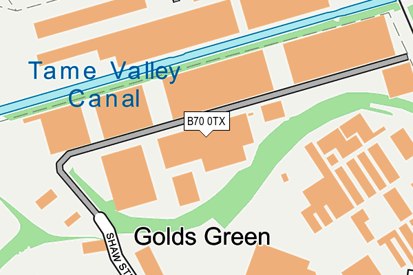 B70 0TX map - OS OpenMap – Local (Ordnance Survey)