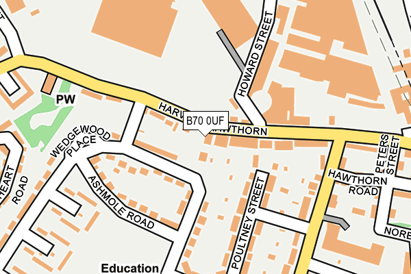 B70 0UF map - OS OpenMap – Local (Ordnance Survey)
