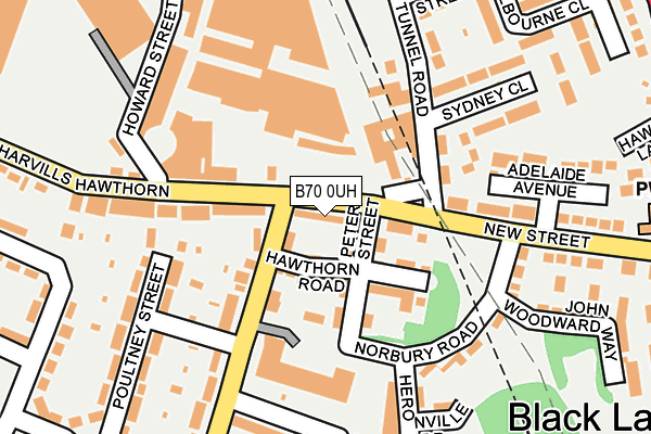 B70 0UH map - OS OpenMap – Local (Ordnance Survey)