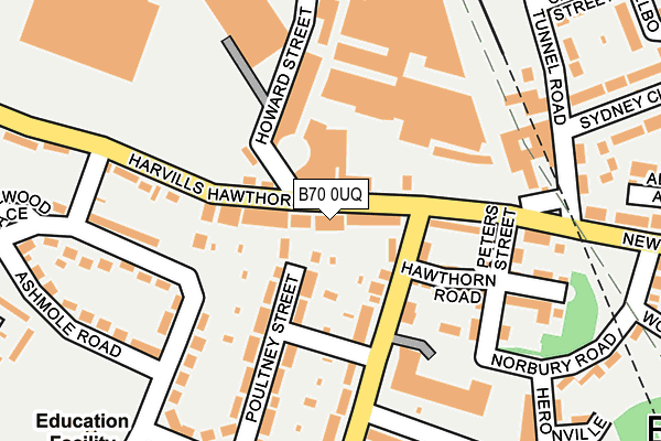 B70 0UQ map - OS OpenMap – Local (Ordnance Survey)