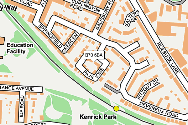 B70 6BA map - OS OpenMap – Local (Ordnance Survey)