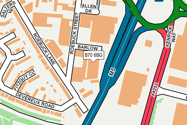 B70 6BG map - OS OpenMap – Local (Ordnance Survey)