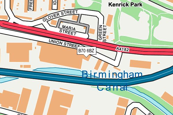 B70 6BZ map - OS OpenMap – Local (Ordnance Survey)