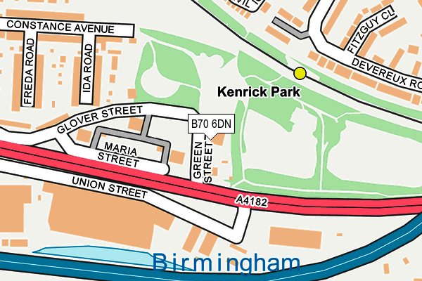 B70 6DN map - OS OpenMap – Local (Ordnance Survey)