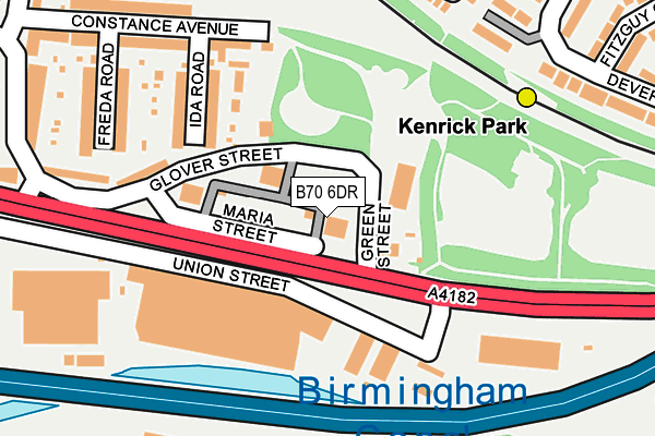 B70 6DR map - OS OpenMap – Local (Ordnance Survey)