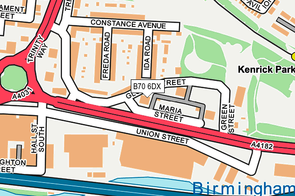 B70 6DX map - OS OpenMap – Local (Ordnance Survey)