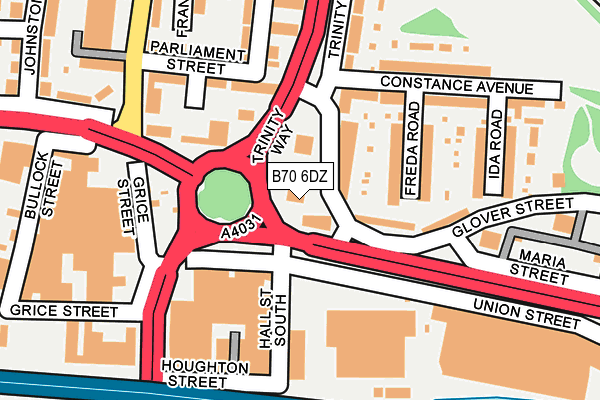 B70 6DZ map - OS OpenMap – Local (Ordnance Survey)