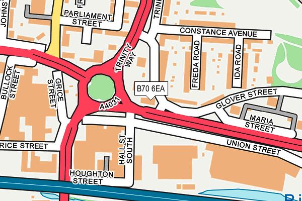 B70 6EA map - OS OpenMap – Local (Ordnance Survey)