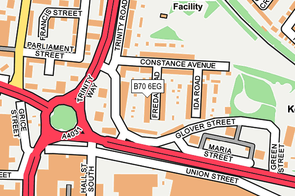 B70 6EG map - OS OpenMap – Local (Ordnance Survey)