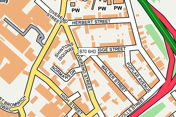 B70 6HD map - OS OpenMap – Local (Ordnance Survey)