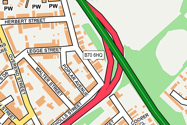 B70 6HQ map - OS OpenMap – Local (Ordnance Survey)