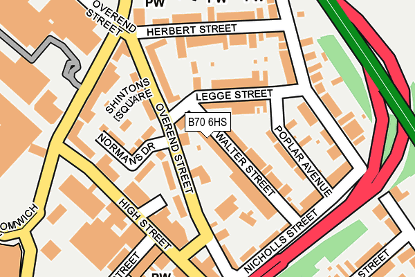 B70 6HS map - OS OpenMap – Local (Ordnance Survey)