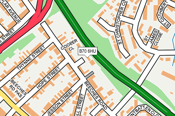 B70 6HU map - OS OpenMap – Local (Ordnance Survey)