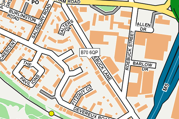 B70 6QP map - OS OpenMap – Local (Ordnance Survey)