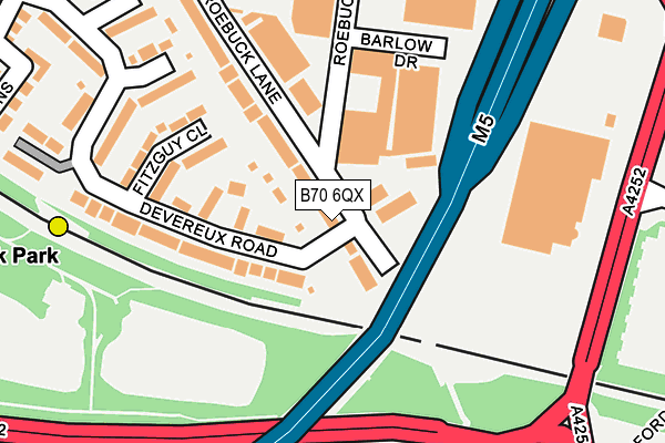 B70 6QX map - OS OpenMap – Local (Ordnance Survey)