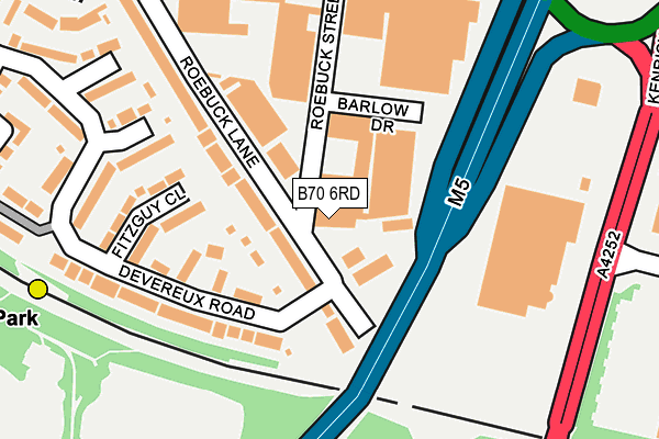 B70 6RD map - OS OpenMap – Local (Ordnance Survey)