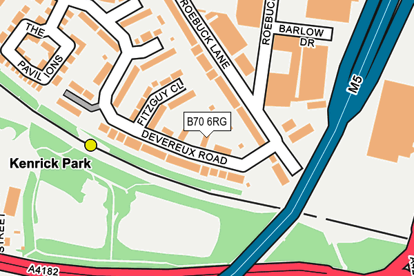 B70 6RG map - OS OpenMap – Local (Ordnance Survey)