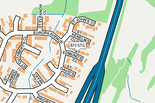 B70 6TG map - OS OpenMap – Local (Ordnance Survey)