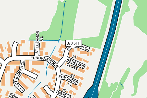 B70 6TH map - OS OpenMap – Local (Ordnance Survey)