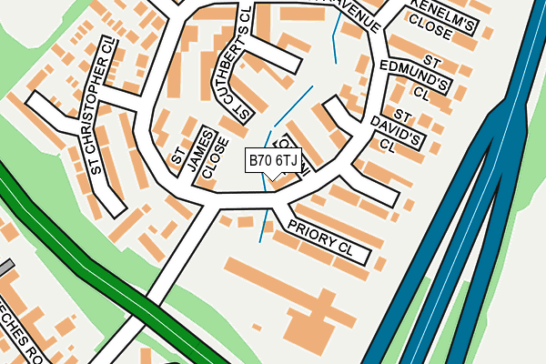 B70 6TJ map - OS OpenMap – Local (Ordnance Survey)